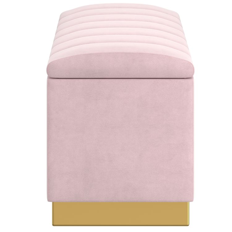 Faux Leather Storage Ottoman In Blush Pink, Faux Leather Ottoman Wilko